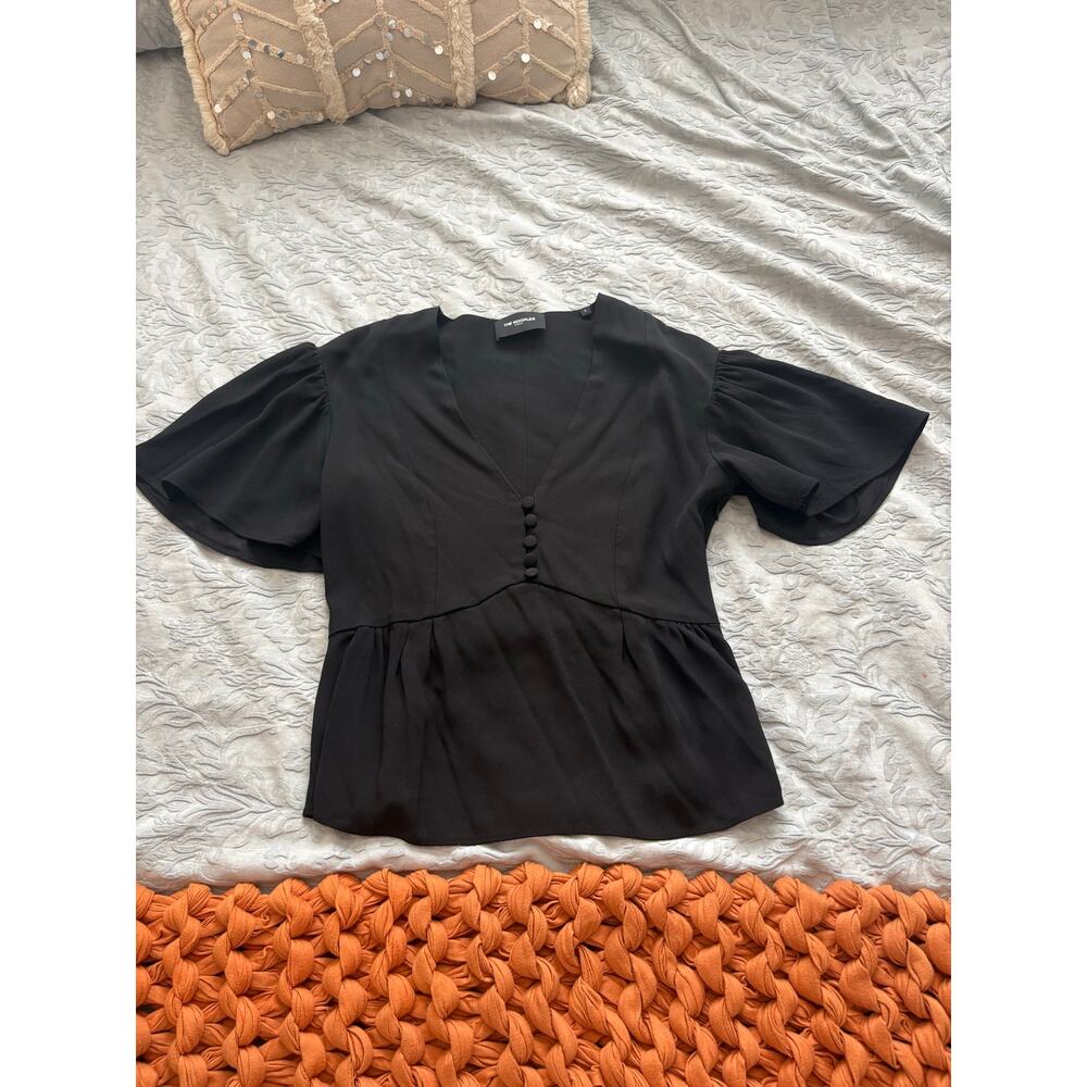 The Kooples Black Underground Satin Blouse Sz.2 / Medium - Picture 3 of 9